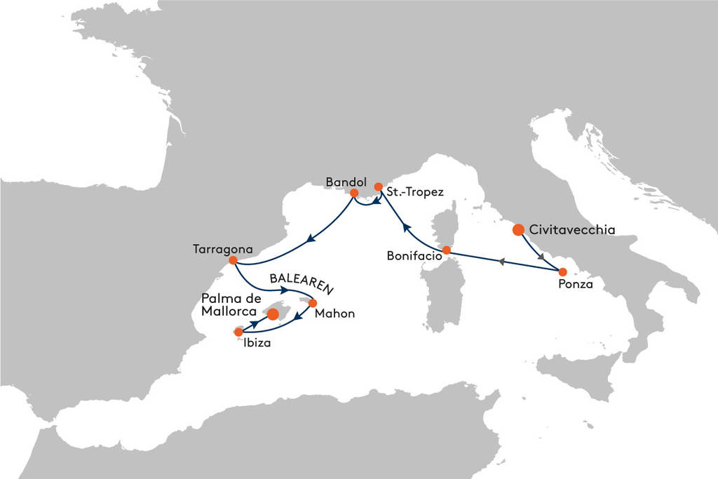Pittoreske Hafenstädte und mediterraner Charme
