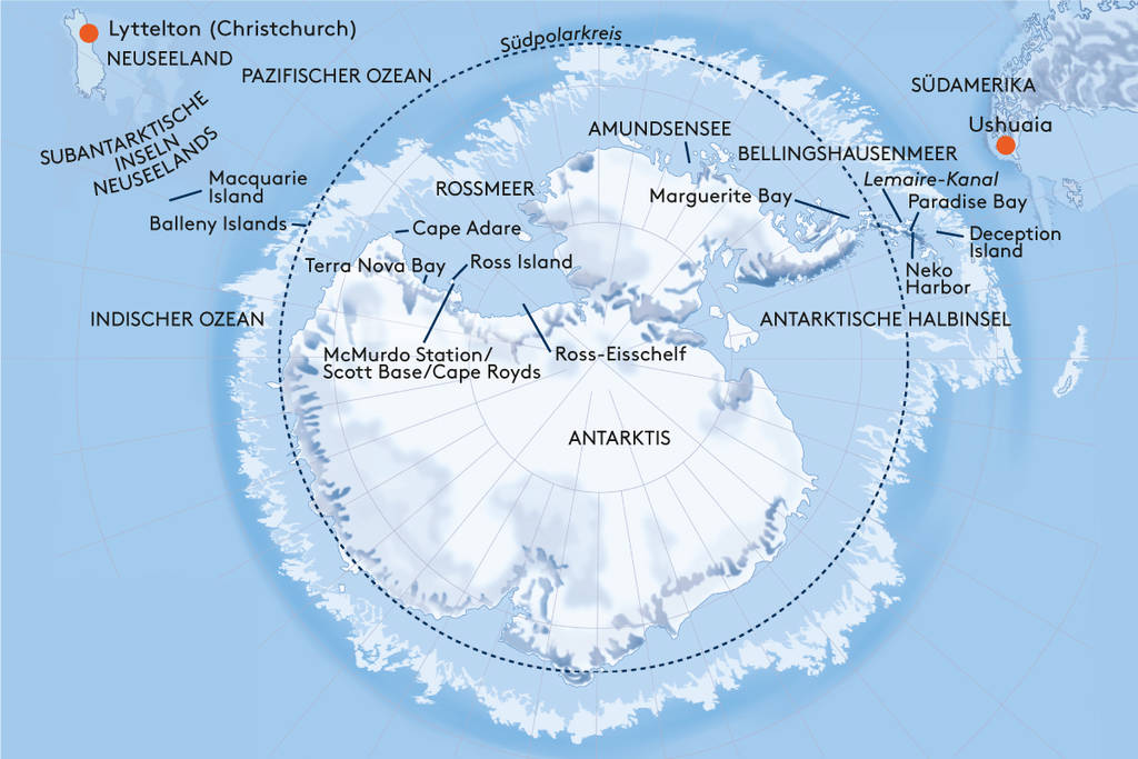 Expedition Semi-Circumnavigation Antarktis (Halbumrundung)  Die Kaiserroute unter der Antarktis-Reise