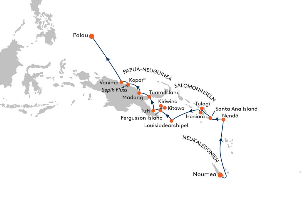 Expedition Papua-Neuguinea, Salomoninseln und Palau  Die Magie versteckter Pazifik-Perlen