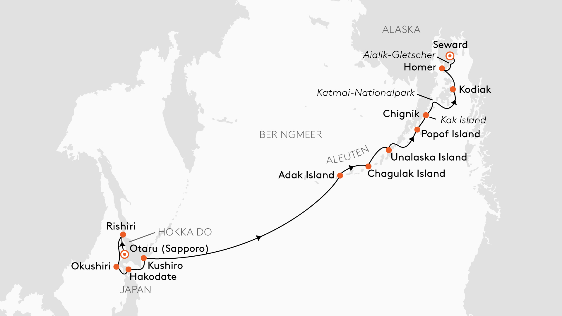 Hokkaido, Aleuten und Alaska  Echte Entdecker-Trilogie von Asien bis Alaska