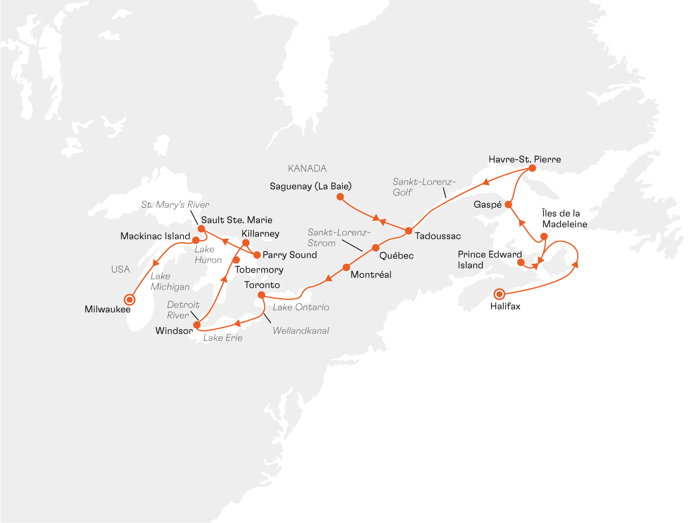 Sankt-Lorenz-Strom und Great Lakes: Wo jede Schleuse die Seele Nordamerikas weit �ffnet