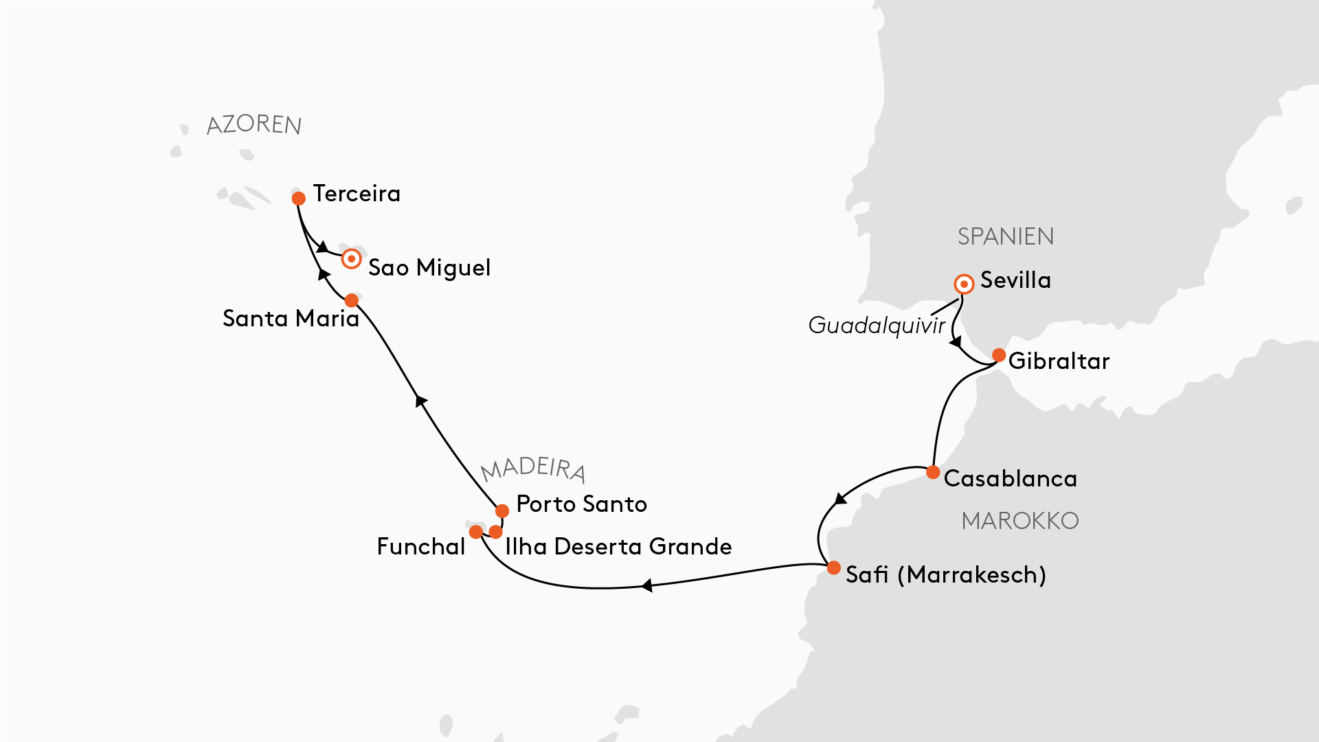 Marokko, Madeira und Azoren - Symbiose der Meisterwerke  Kraftvoll wie Vulkane