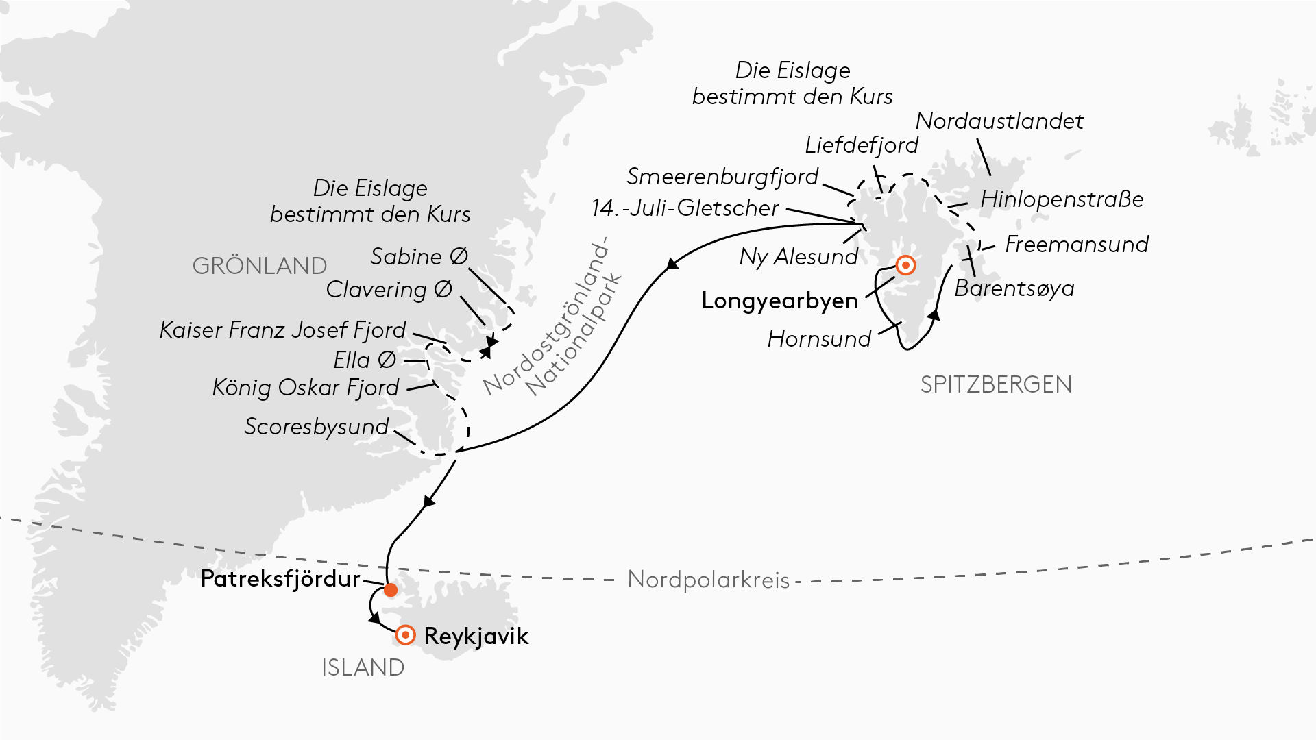 Expedition Spitzbergen-Umrundung und Nordostgrnland - Gipfeltreffen der arktischen Phnomene