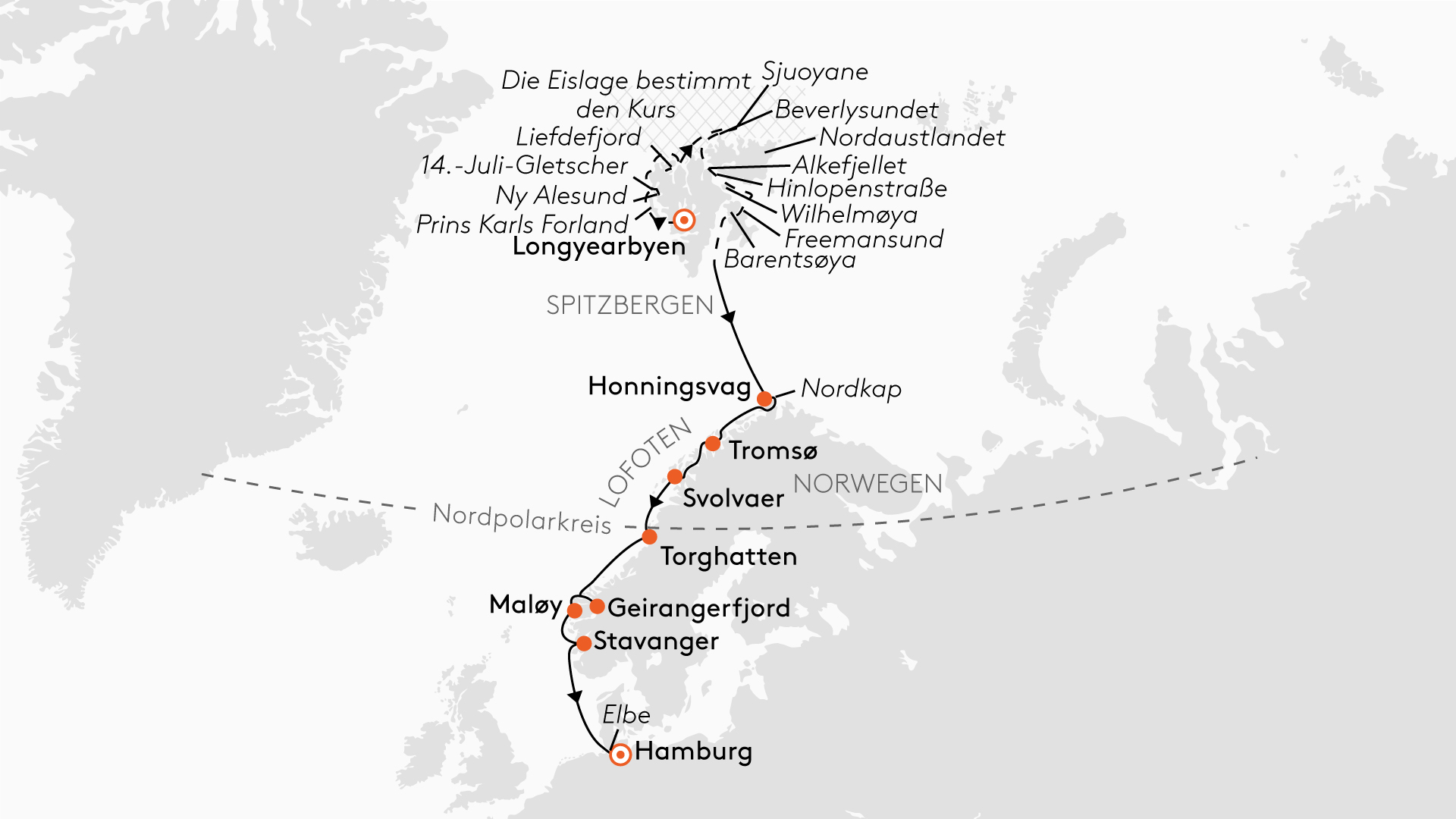 Expedition Spitzbergen und Norwegen (Polarlicht-Abenteuer) - Nordmeer-Poesie zur Polarlichtsaison