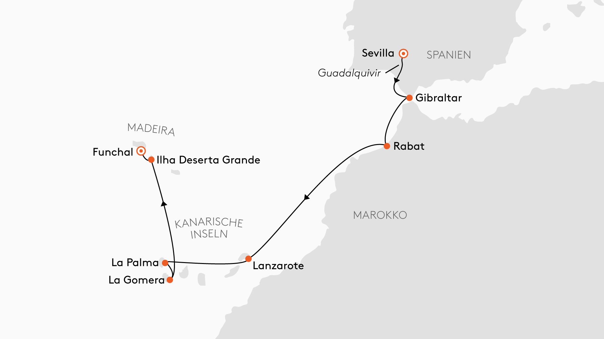 Kurzreise Gibraltar, Marokko und Madeira: Zwei Kontinente im Spiegel der Kultur