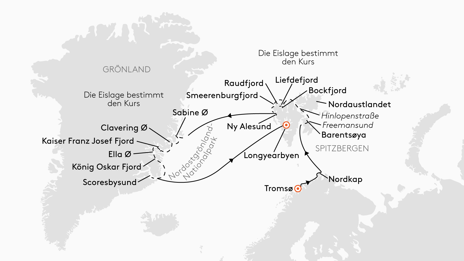 Expedition Spitzbergen-Umrundung und Nordostgrnland: Arktische Ikonen bei einem Gipfeltreffen