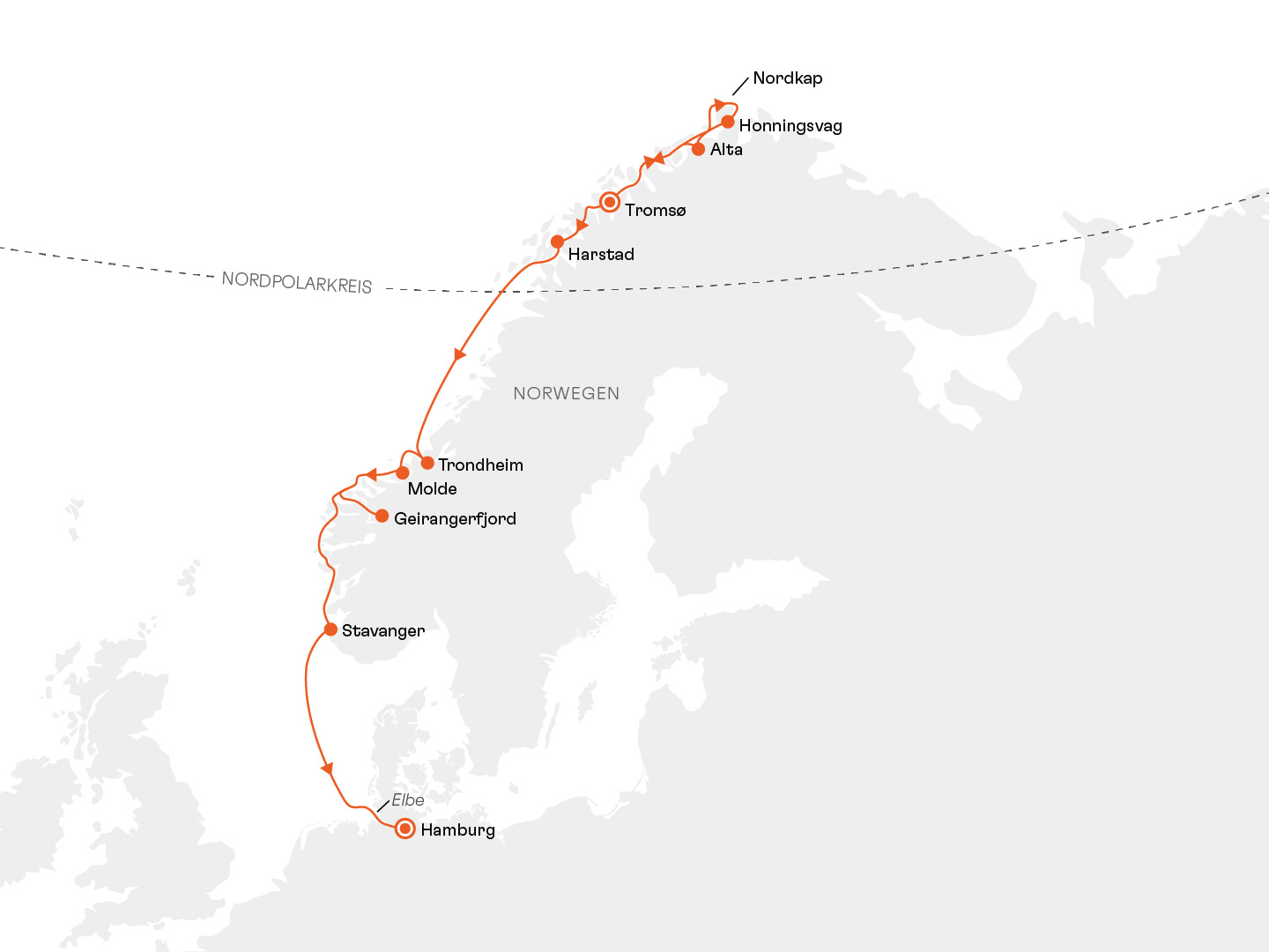 Norwegens Fjorde mit Nordkap: Ein Kennenlernabenteuer des hohen Nordens