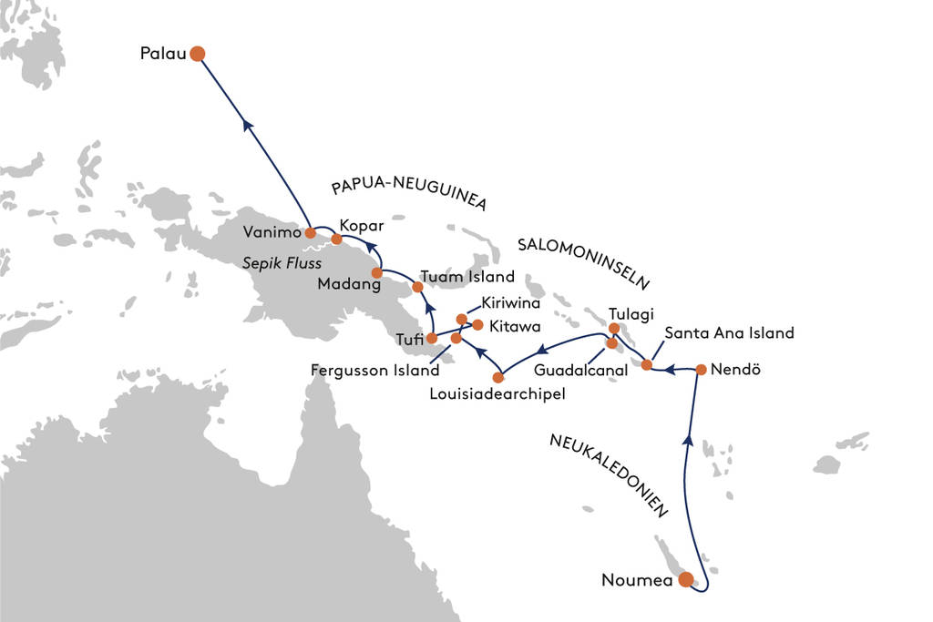 Expedition Papua-Neuguinea, Salomoninseln und Palau  Die Magie versteckter kleiner Pazifik-Perlen