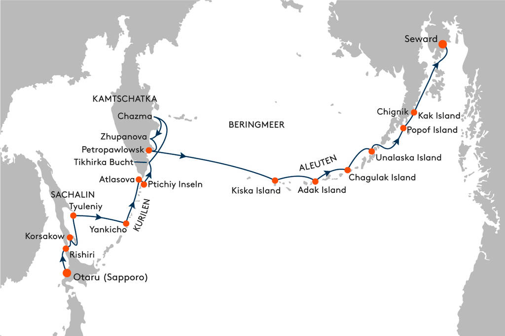 Expedition Kamtschatka, Kurilen und Aleuten - Auf den spuren von Vitus Bering
