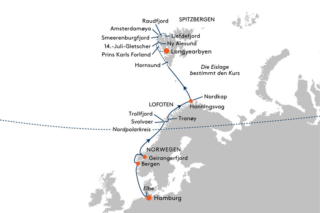 Expedition Norwegen und Nordwestspitzbergen  Nordmeer-Trume vor spektakulrer Kulisse