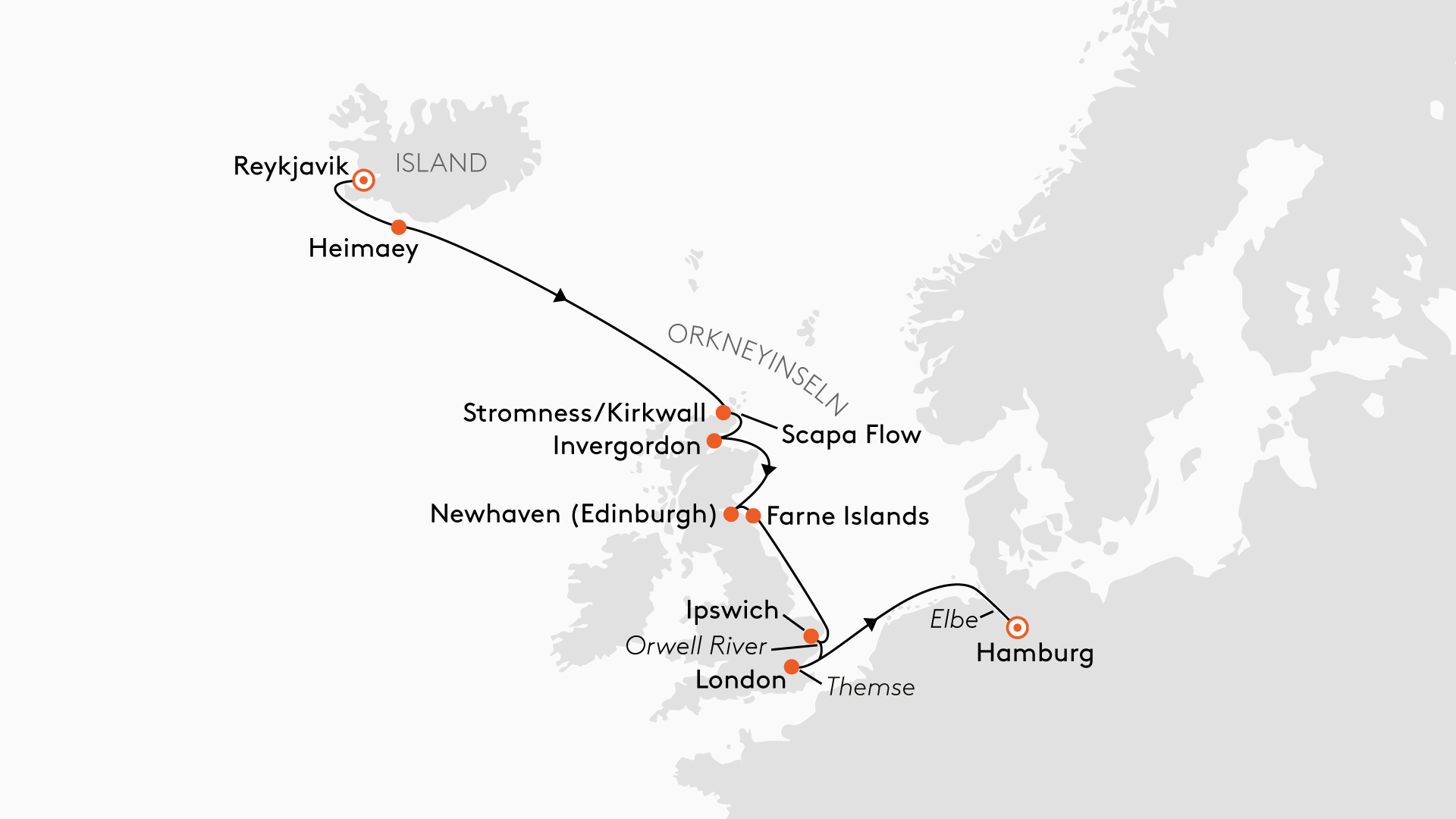 Orkneyinseln, Schottland und England mit London: Raue Ksten und das Herz der Krone