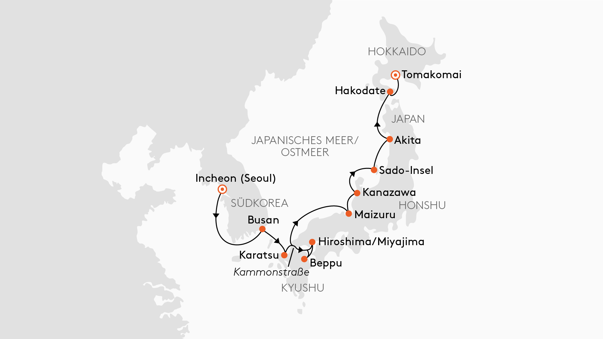 Unbekanntes Japan und Sdkorea: Miteinander der Gegenstze