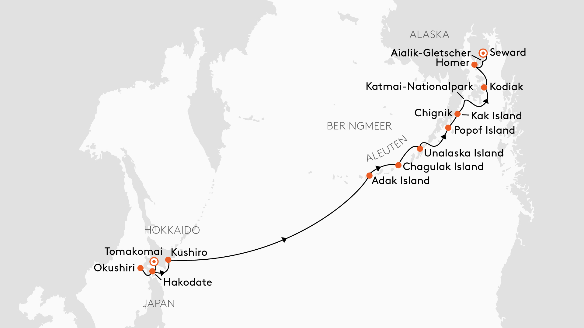 Hokkaido, Aleuten und Alaska: Die Anziehungskraft des Ursprnglichen